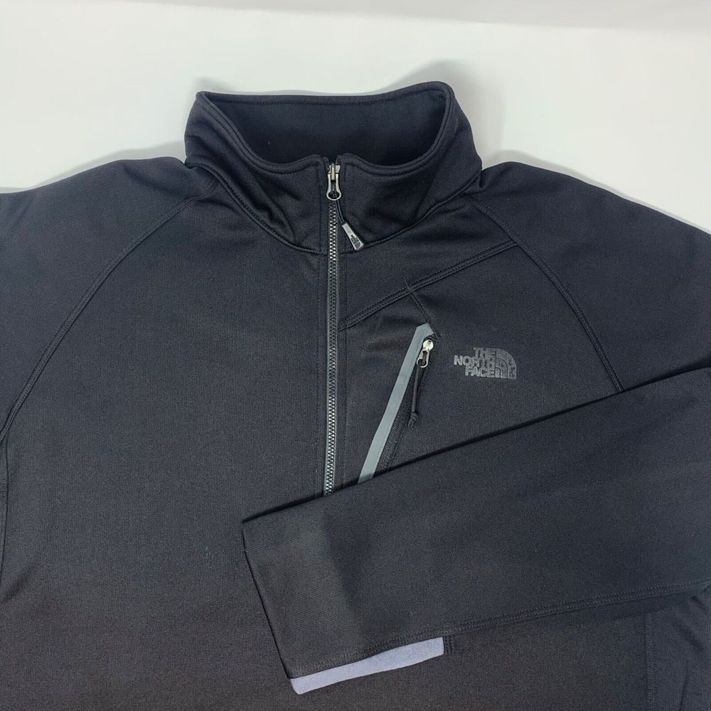 The North Face Men's Pullover Sweatshirt 1/4 Zip Black Size Large